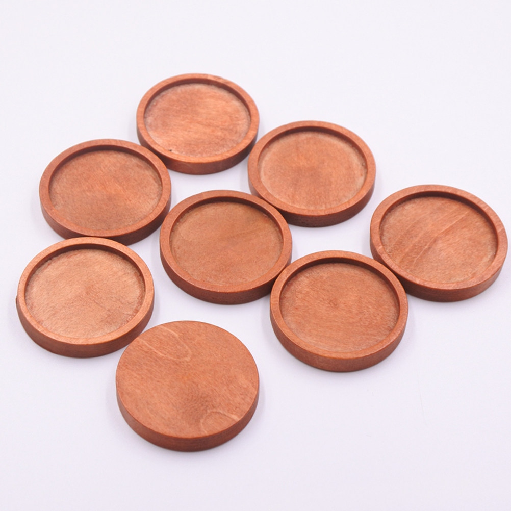 20個入り、丸型木製ジュエリートレイ。DIYクラフト、カスタ - Resin Crafts Diy のレビューと価格