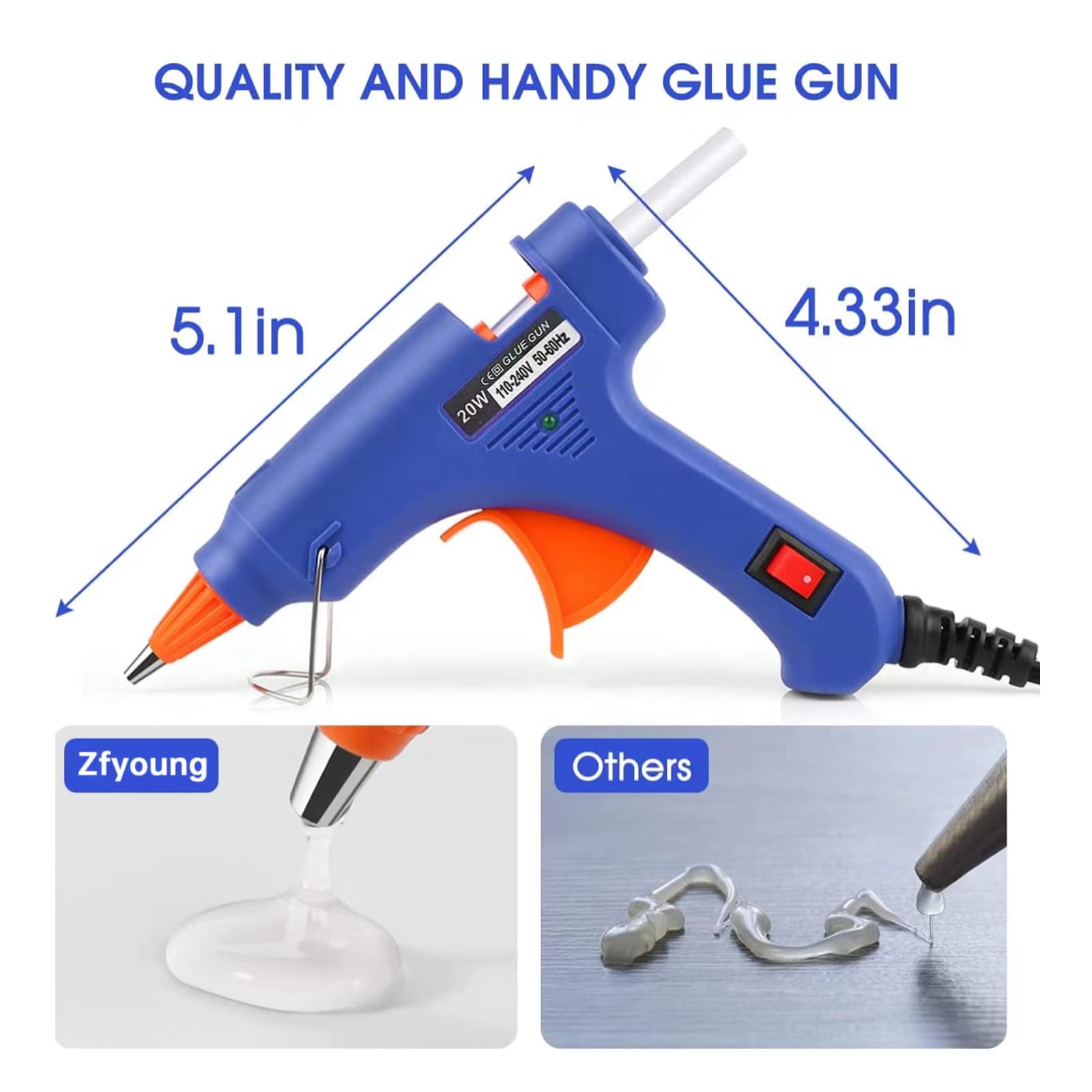 20WホットメルトグルーガンDIYミニ家庭用/業務用グルーガ - Heat Gun Small のレビューと価格