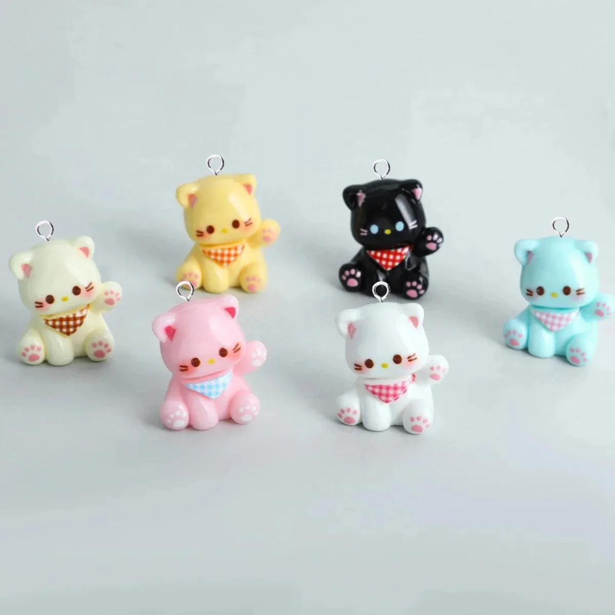 10個入り 3D漫画猫 ミニレジンペンダント かわいい動物モ - Crafting Resin のレビューと価格